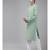 Men Green & White Printed Pure Cotton Straight Kurta With Pyjama