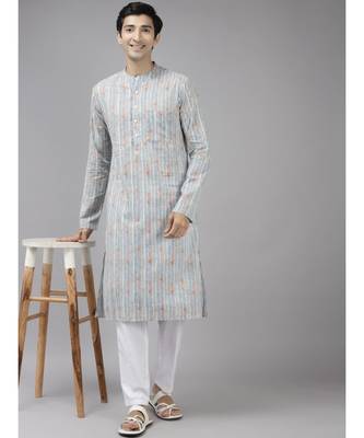 Men Multy Printed Pure Cotton Straight Kurta 2