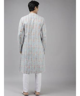 Men Multy Printed Pure Cotton Straight Kurta 5