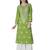 Seva Chikan Hand Embroidered Green Cotton Lucknowi Chikankari Kurti