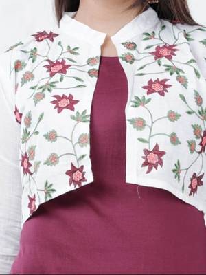 White embroidered rayon embroidered-kurtis 2