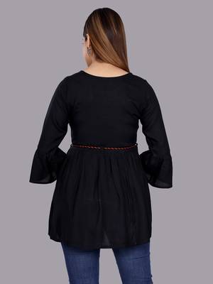 Black embroidered rayon embroidered-kurtis 2
