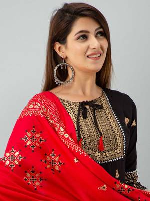 Black embroidered rayon embroidered-kurtis 3