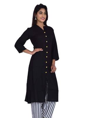 Black embroidered rayon embroidered-kurtis 3