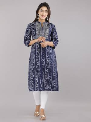 Blue embroidered rayon embroidered-kurtis 1