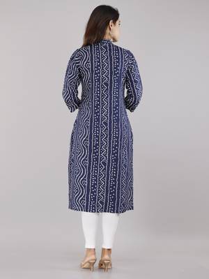 Blue embroidered rayon embroidered-kurtis 5