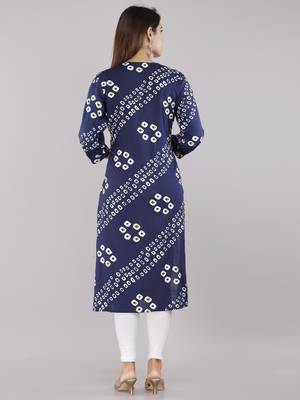 Blue embroidered rayon embroidered-kurtis 5
