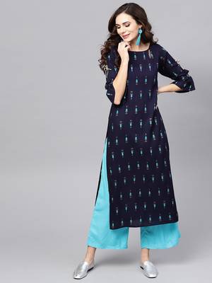 Black embroidered rayon embroidered-kurtis 1