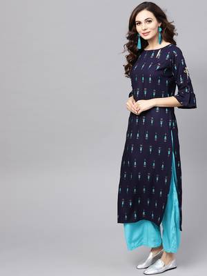 Black embroidered rayon embroidered-kurtis 3