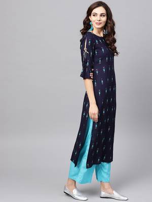Black embroidered rayon embroidered-kurtis 4