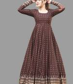 Blue embroidered rayon embroidered-kurtis