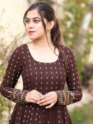 Blue embroidered rayon embroidered-kurtis 5