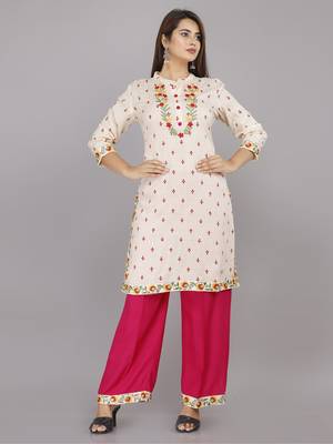 White embroidered rayon embroidered-kurtis 2