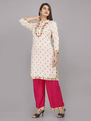 White embroidered rayon embroidered-kurtis 4