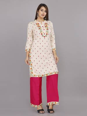 White embroidered rayon embroidered-kurtis 5