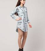 Grey embroidered rayon embroidered-kurtis