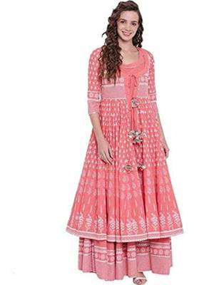 Pink embroidered rayon embroidered-kurtis 1