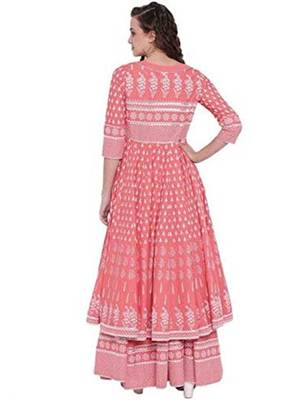 Pink embroidered rayon embroidered-kurtis 2