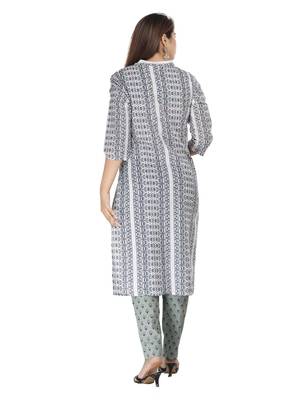 Grey embroidered cotton embroidered-kurtis 3