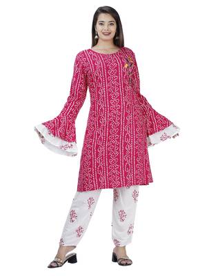 Pink embroidered rayon embroidered-kurtis 1