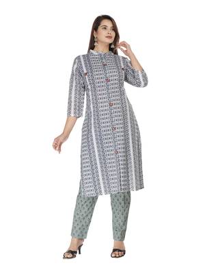 Grey embroidered cotton embroidered-kurtis 4