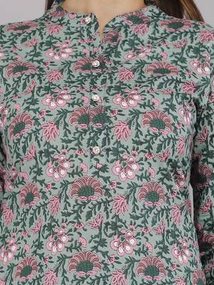 Grey embroidered cotton embroidered-kurtis 2