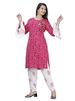 Pink embroidered rayon embroidered-kurtis 3