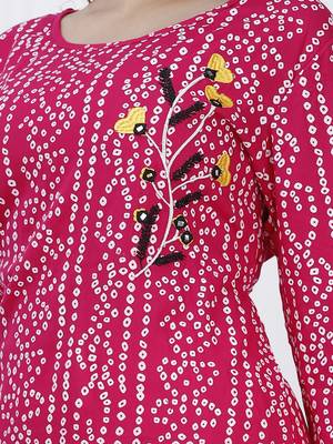 Pink embroidered rayon embroidered-kurtis 4