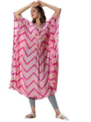 Pink embroidered cotton embroidered-kurtis 1