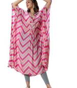 Pink embroidered cotton embroidered-kurtis