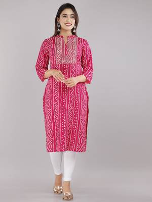 Pink embroidered rayon embroidered-kurtis 1