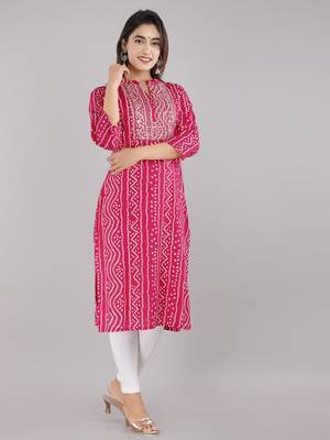 Pink embroidered rayon embroidered-kurtis 2