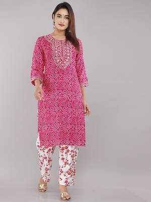 Pink embroidered rayon embroidered-kurtis 1