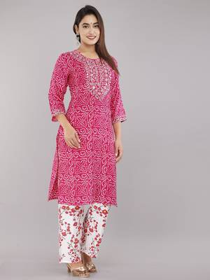 Pink embroidered rayon embroidered-kurtis 2