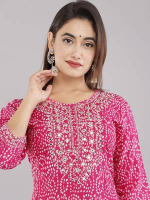 Pink embroidered rayon embroidered-kurtis 4