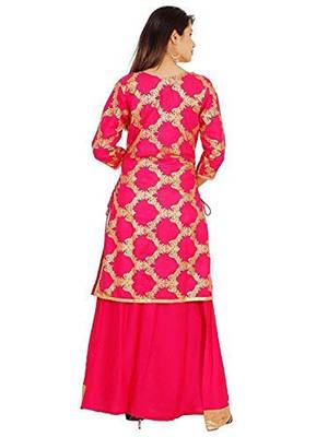 Red embroidered rayon embroidered-kurtis 3