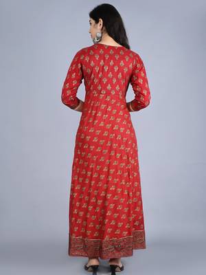 Red embroidered rayon embroidered-kurtis 2