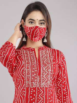 Red embroidered rayon embroidered-kurtis 3