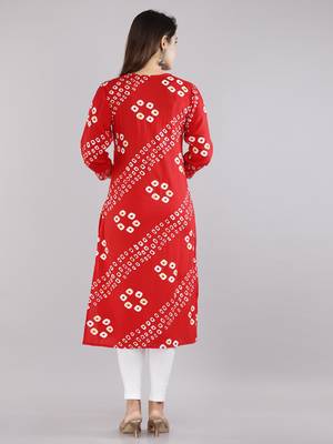 Red embroidered rayon embroidered-kurtis 5