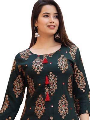 Blue embroidered rayon embroidered-kurtis 3