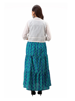 Blue embroidered rayon embroidered-kurtis 5