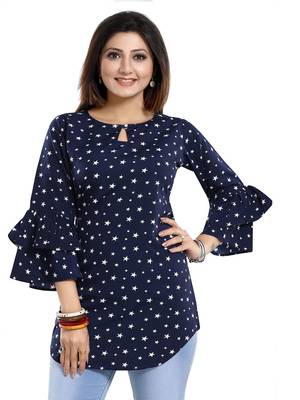 Blue embroidered rayon embroidered-kurtis 3