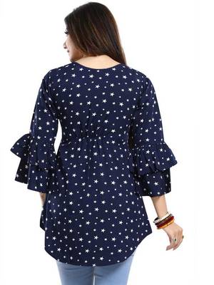 Blue embroidered rayon embroidered-kurtis 5