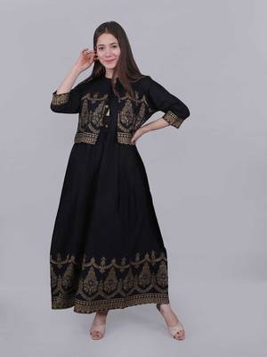Green embroidered rayon embroidered-kurtis 1