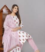 White embroidered cotton embroidered-kurtis