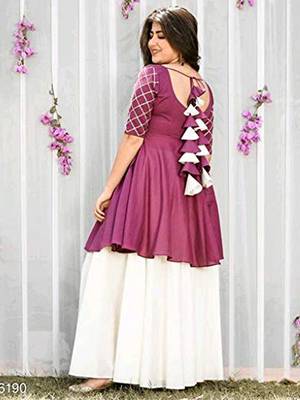 Purple embroidered rayon embroidered-kurtis 3