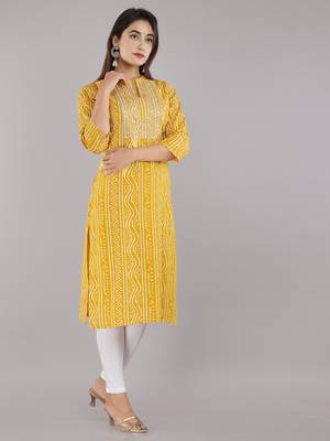 Yellow embroidered rayon embroidered-kurtis 2