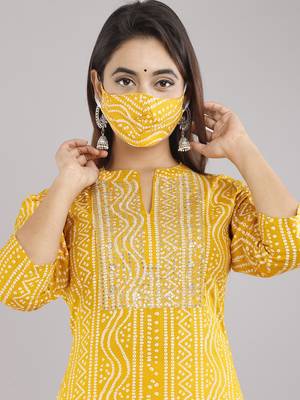 Yellow embroidered rayon embroidered-kurtis 4
