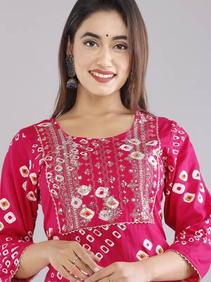 Red embroidered rayon embroidered-kurtis 2