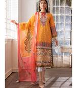 Yellow Lawn Pakistani Salwar Kameez